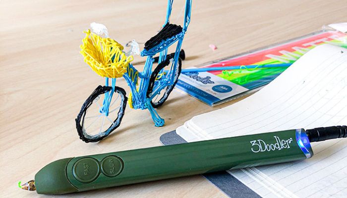 Stylo 3D intelligent avec écran LED, stylo d'impression 3D avec charge USB,  recharges de filament Pla 30 couleurs, compatible