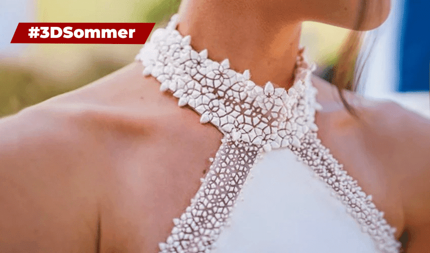 3D-gedrucktes Hochzeitskleid