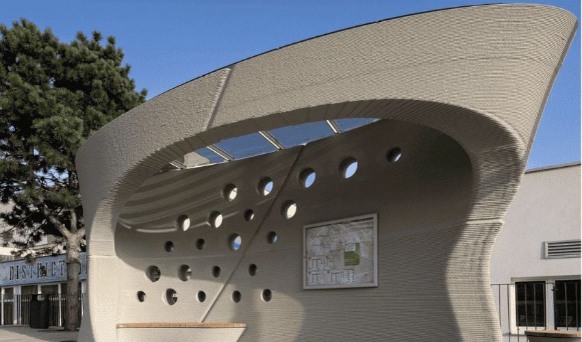 3D-gedruckte Bushaltestelle