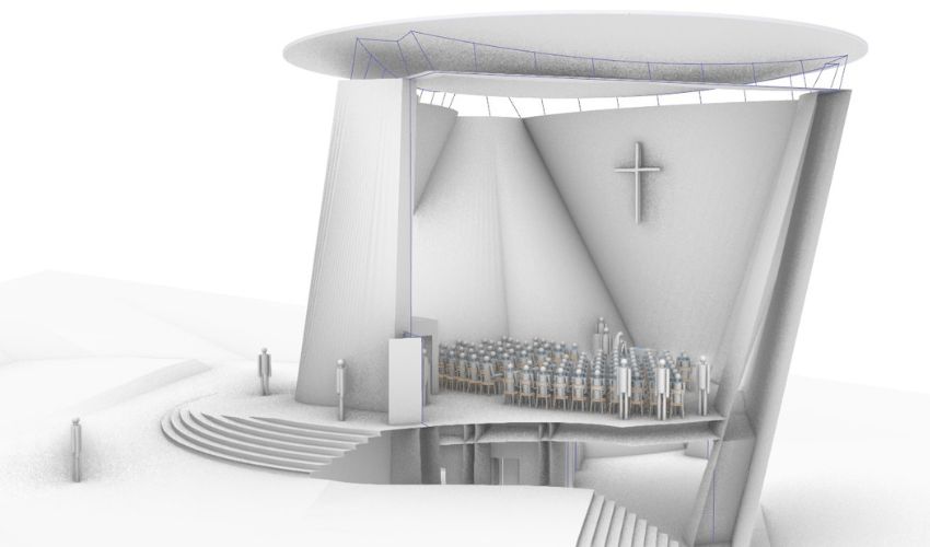 3d-gedruckte Kirche
