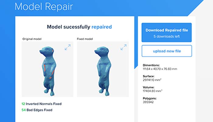 stl datei online reparieren