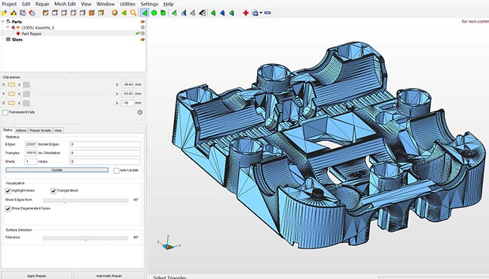 Netfabb Online Service stl datei online reparieren