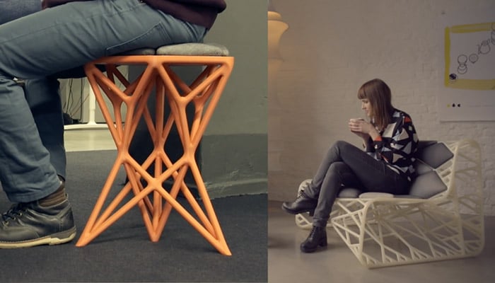 3D-gedruckte Möbelstücke
