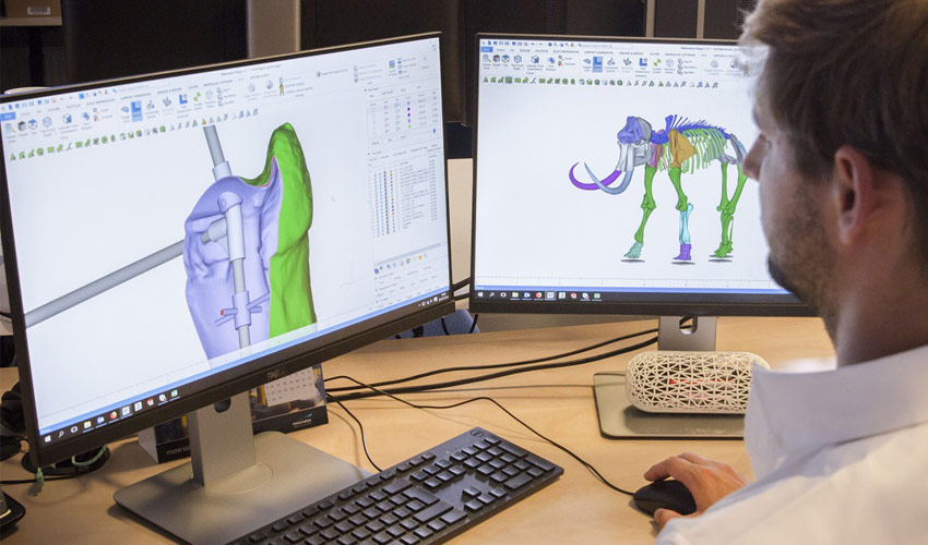 3D gedrucktes Mammut