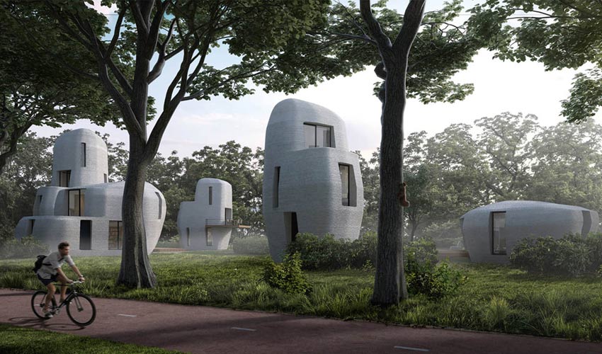 3D-gedruckte Häuser
