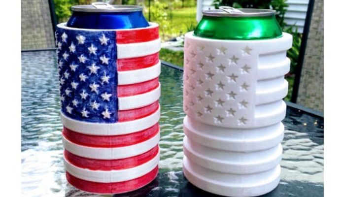 4th of july beer coozies