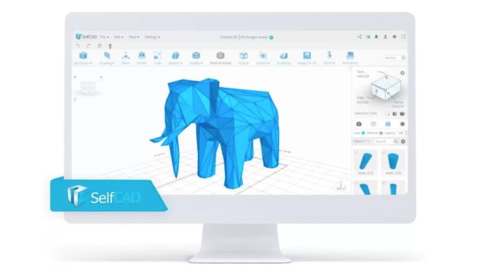 SelfCAD is a 3D modeling software for beginners