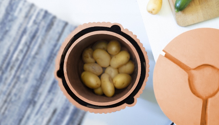 3D printed clay containers