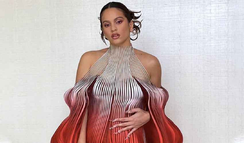 Singer Rosalía Stuns in Original 3D Printed Dress