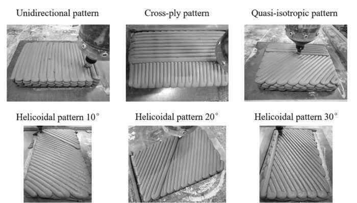 Different 3D printing patterns experimented by the RMIT research team (Photo Credit: RMIT University)