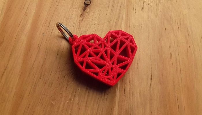 STL file Keychain love heart pixel art・3D printer model to download・Cults