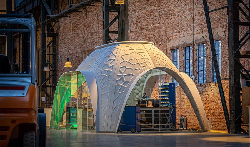 This 3D Printed Pavilion was Made from Recycled PET - 3Dnatives