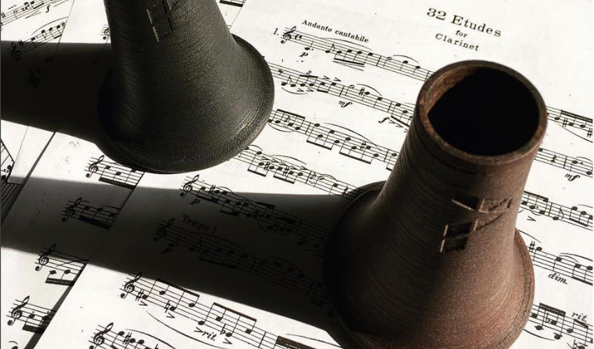 3D printed wooden clarinet bell by Pereira3d