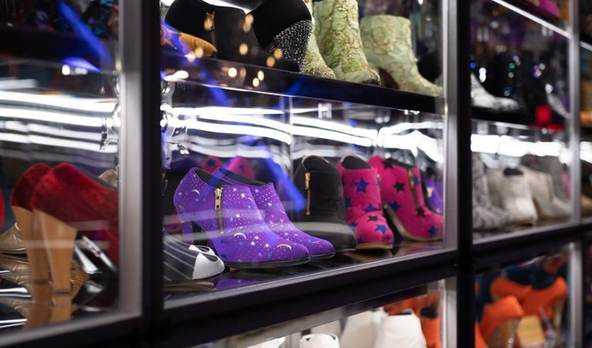 Prince Paisley Park shoe display