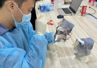 3D printed nasal swab medical model training