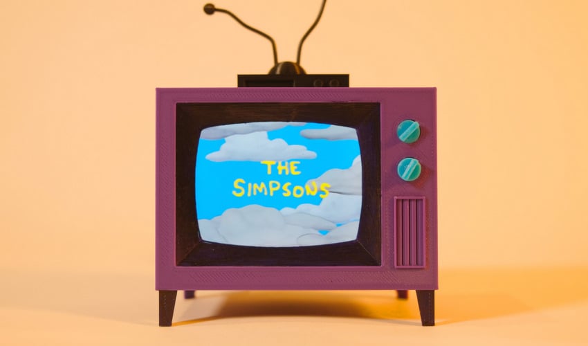 simpsons 3d printed mini tv