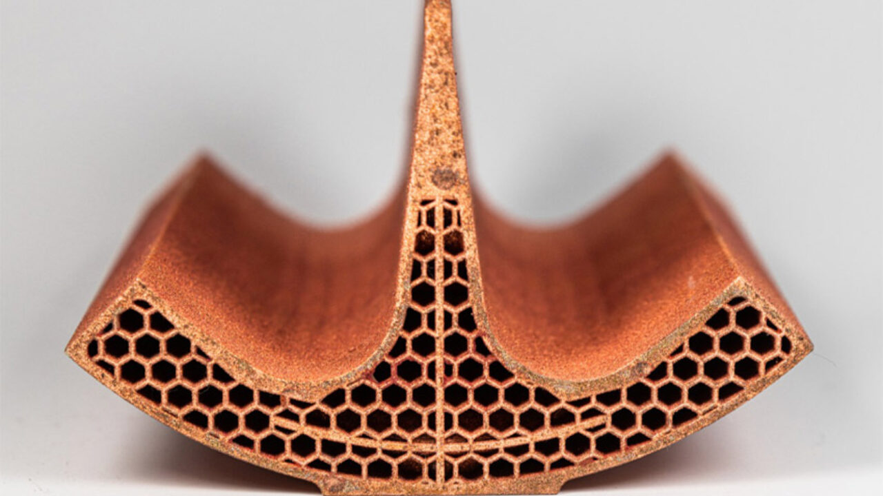 A 3D Printed Copper Radio Frequency Quadrupole (RFQ) Component for