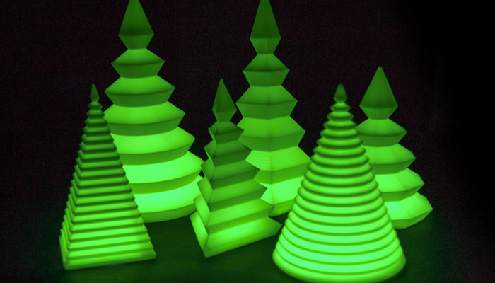 decoraciones navideñas de árbol impresas en 3D
