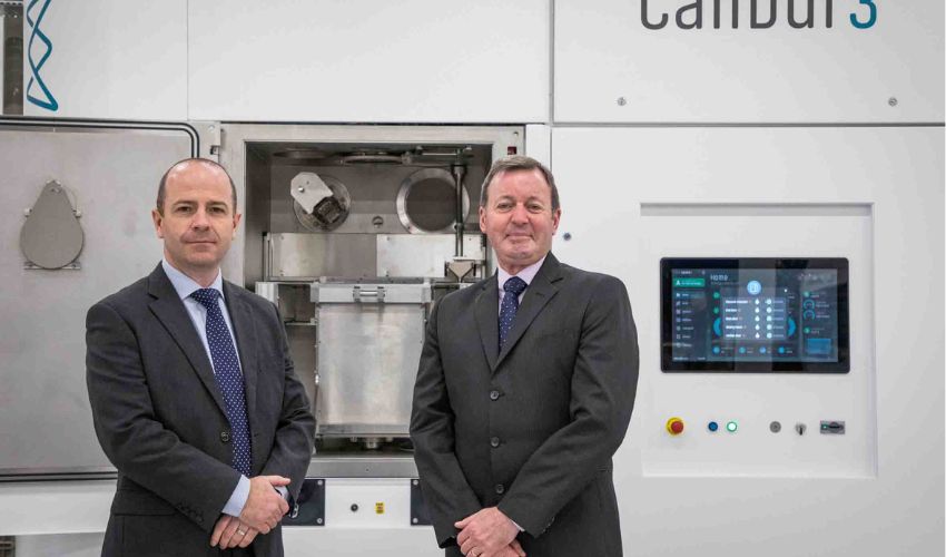 RAF personnel in front of the Calibur3 printer