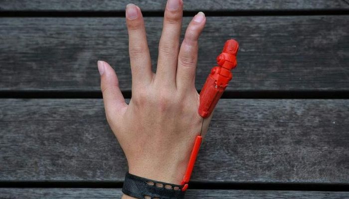 3D Printed finger prosthesis (Photo credits: Kevin Lim)