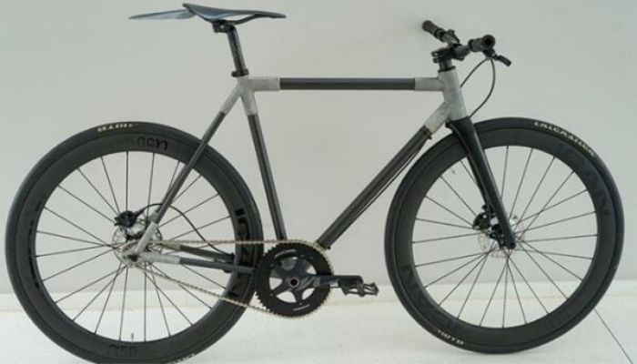 the sleek, minimalist design of the 3D printed bike.