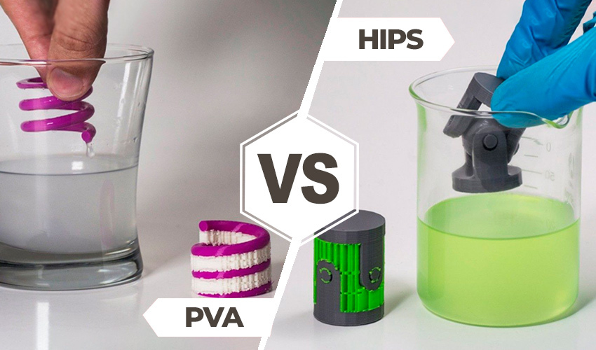 HIPS vs PVA in 3D printing