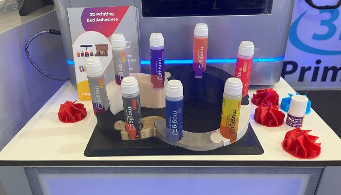 Different Magigoo solutions offered by Thought3D on display at Formnext 2023