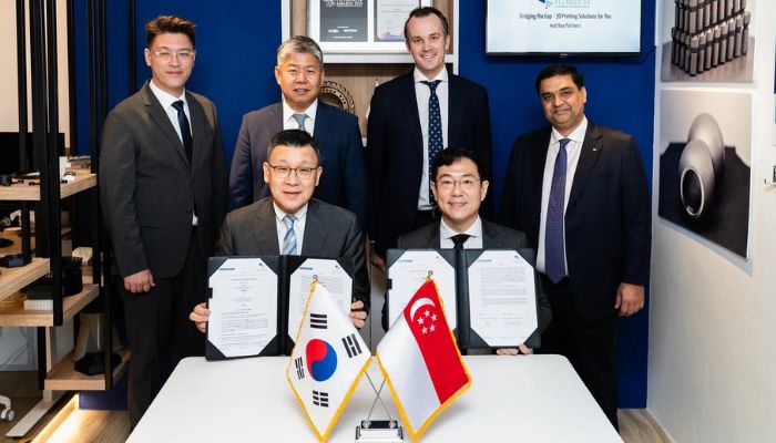 Signing the MOU to push adoption of 3D printing in Korea