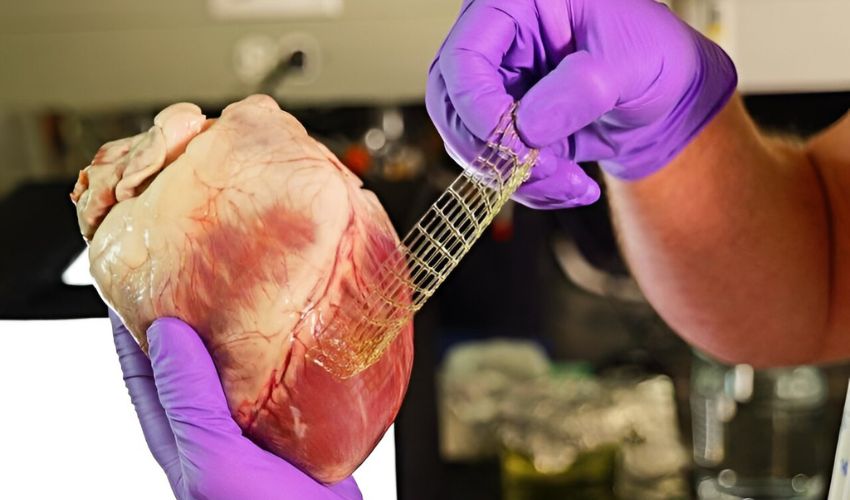 a 3D printed band-aid for the heart