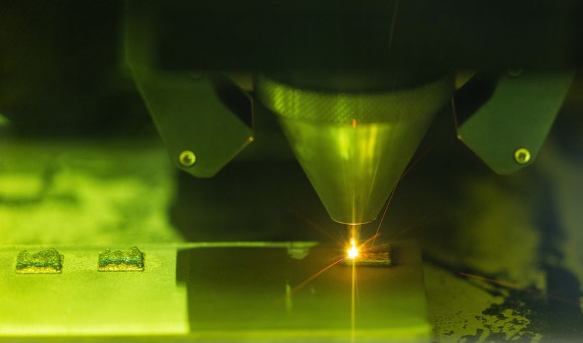 A 3D printer at work in Sougata Roy's lab
