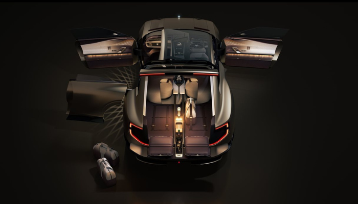 The interior design of EXP 15 incorporates both storage and luxury.