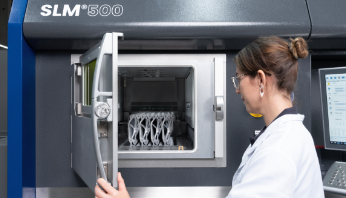 The inside of the Nikon SLM500 Printer (Credit: Nikon SLM Solutions)