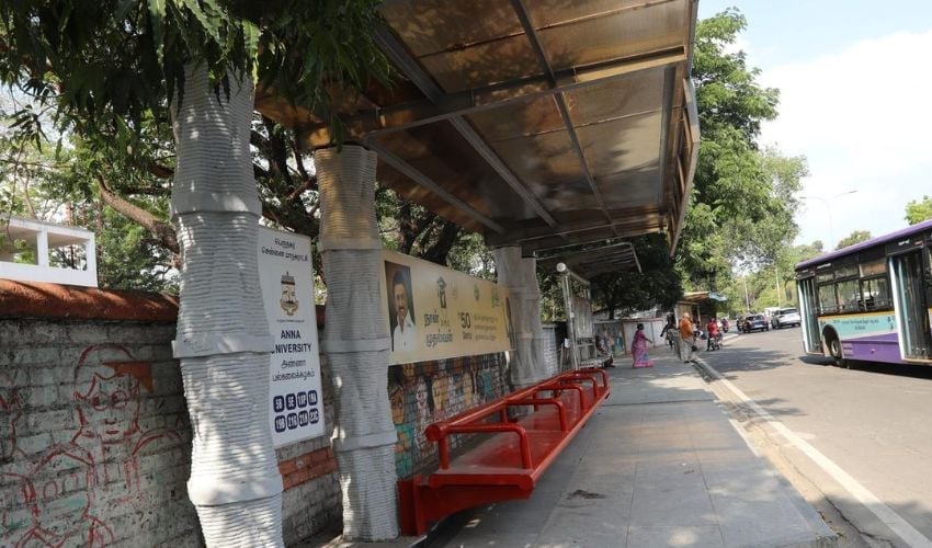 Chennai 3D Printed Bus Stop