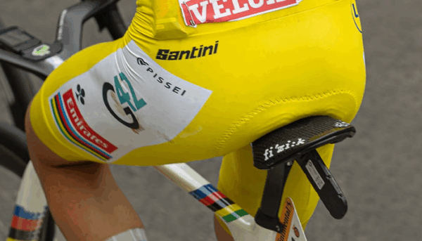 Tadej Pogačar's saddle used for Stage 21 of the Tour de France 