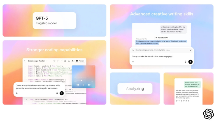 It was announced that the new GPT5 model will having stronger coding, reasoning, and creative writing skills. (Photo Credit: OpenAI)