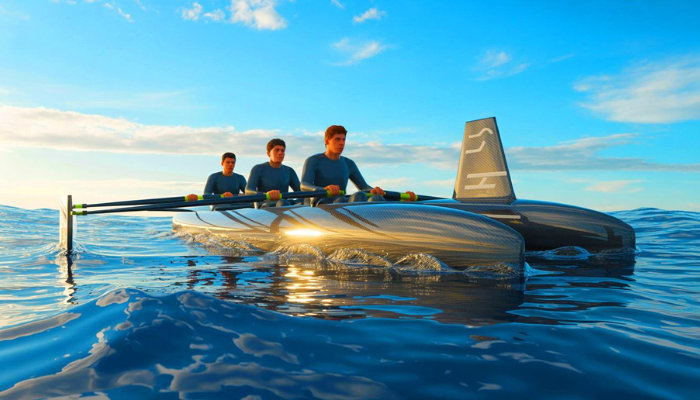 A 3D mockup design of the boat to be used. 