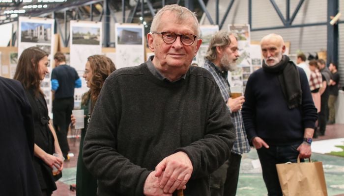 Professor Jiří Suchomel in the faculty studio of Karel Hubáček. (Credit: Adam Pluhař)