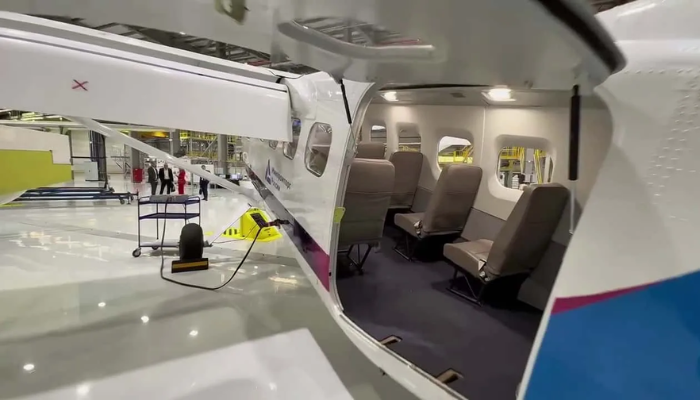 An inside view of a Baikal LMS-90 being retrofitted with 3D printed parts. (Credit: UZGA)