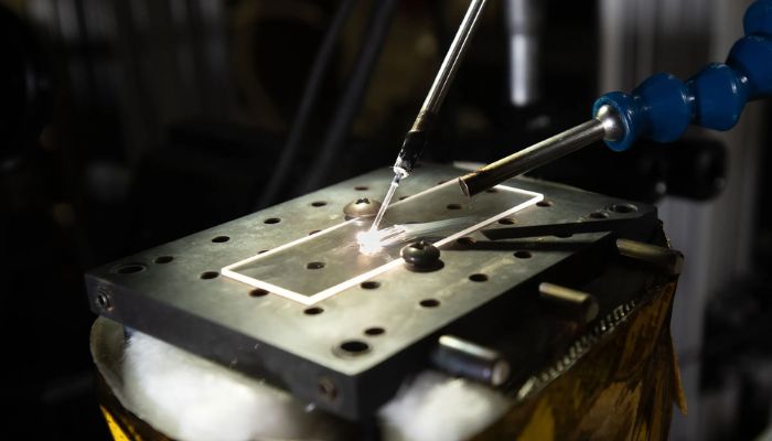 The 3D printing method developed by the University of Notre Dame. Credit: Wes Evard/College of Engineering, University of Notre Dame