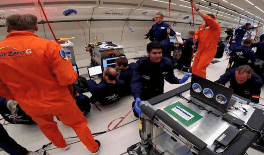 3D printed human muscle in microgravity