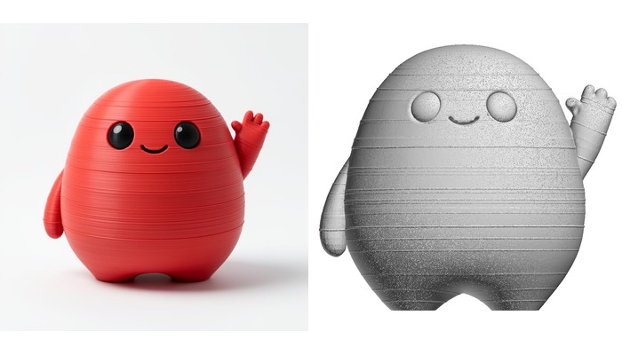 Leo mascot: source image and Meshy model