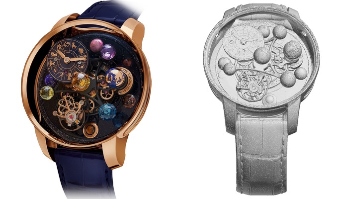 Jacob and Co Astronomia: studio image and Meshy model dial