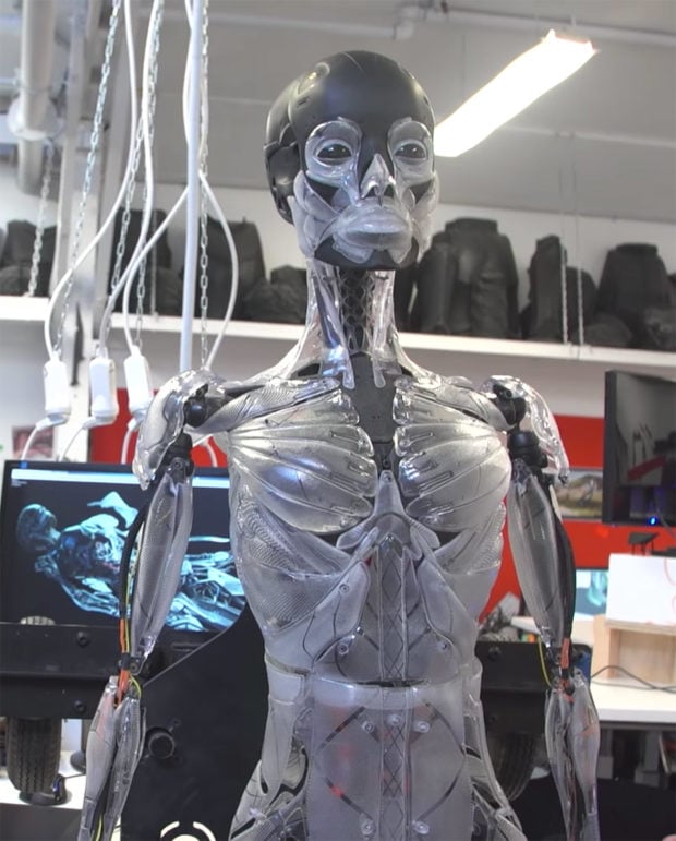 3D printed skeleton ghost in the shell