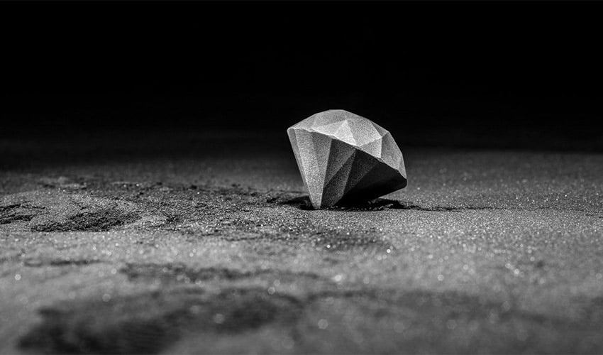 3D printed diamond