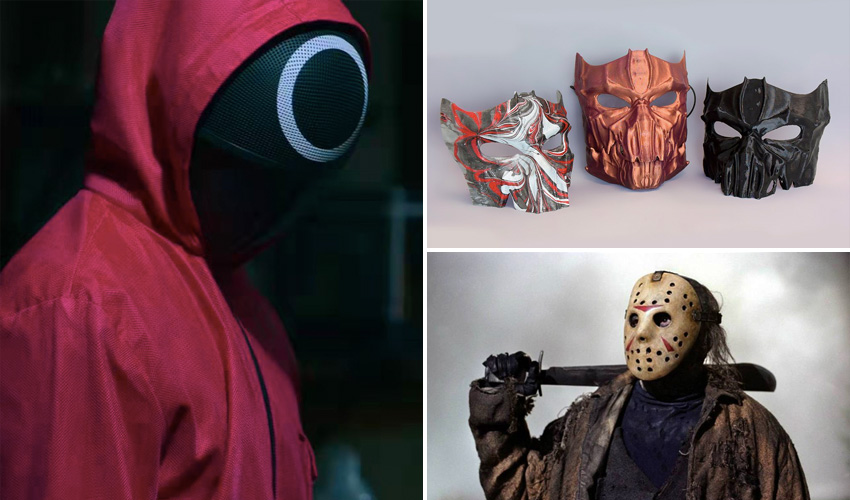 máscaras 3D halloween