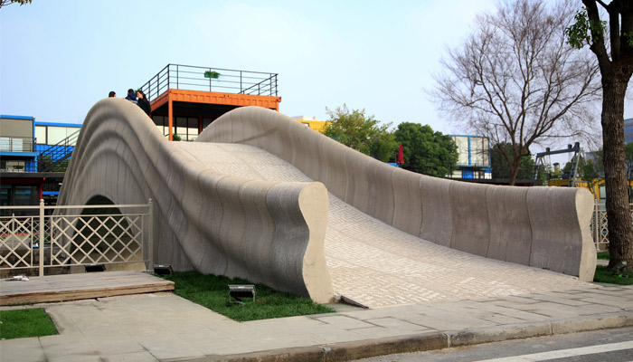 puente de hormigón impreso en 3D