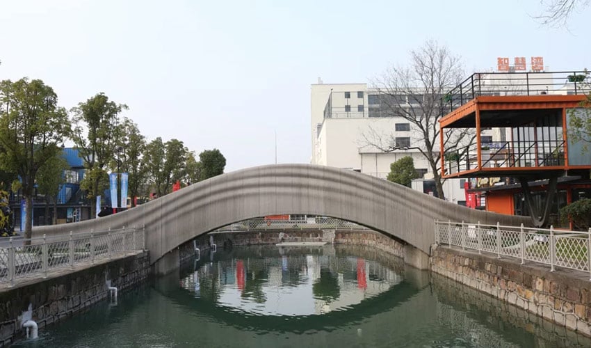 puente de hormigón impreso en 3D