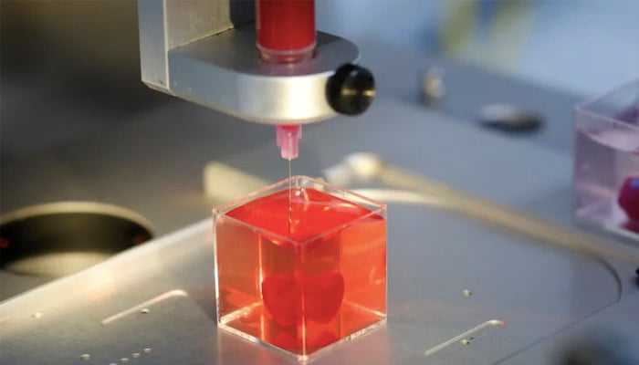 corazón impreso en 3D