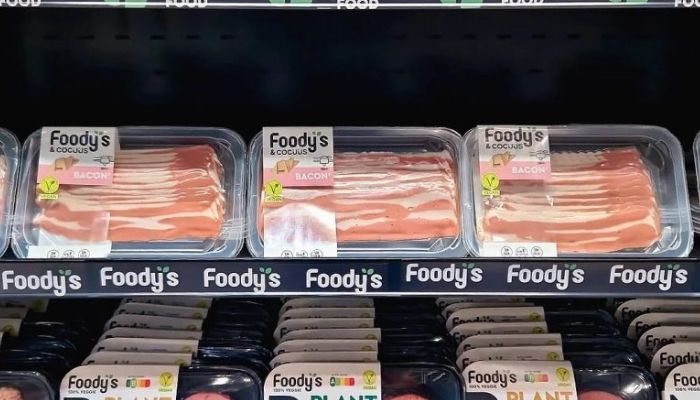 bacon impreso en 3D en las estanterías del carrefour