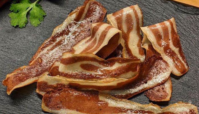 Tiras de bacon fritas impresas en 3D